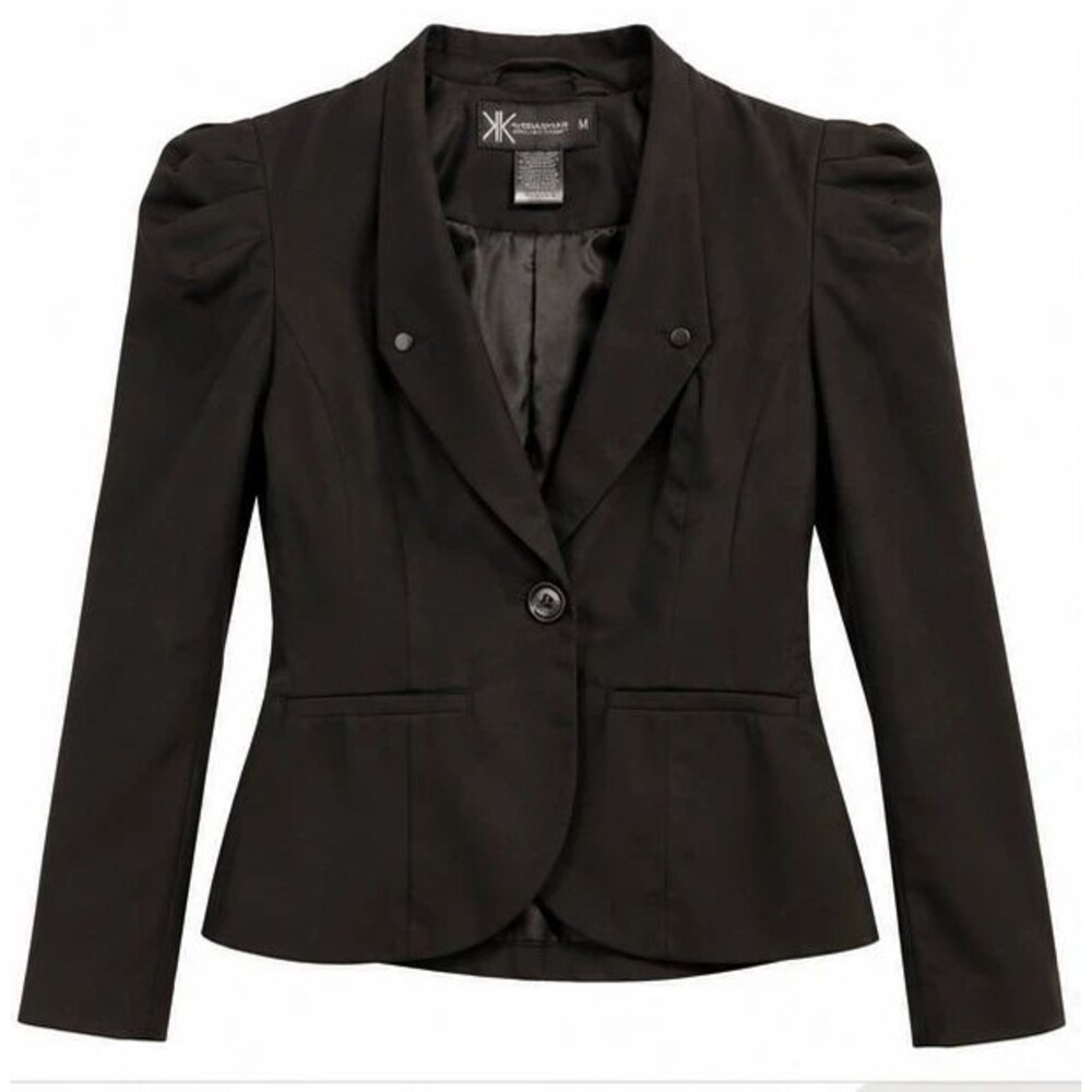Kardashian Kollection Black Puff Sleeve Blazer – Size Medium